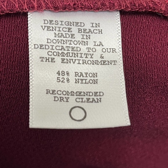 Flynn Skye Wrap Dress Size XS, Maroon - Picture 4 of 6